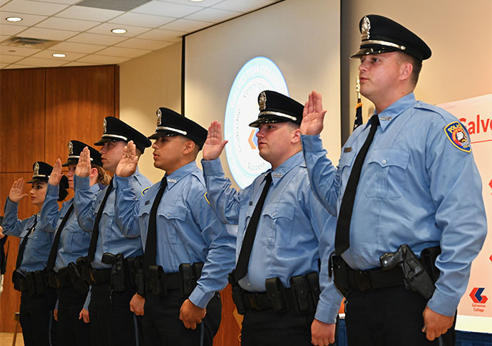 Law Enforcement Academy cadets are sworn in