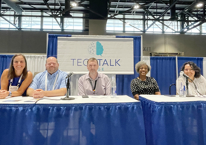 5 panelists sit at American Library Association conference. 