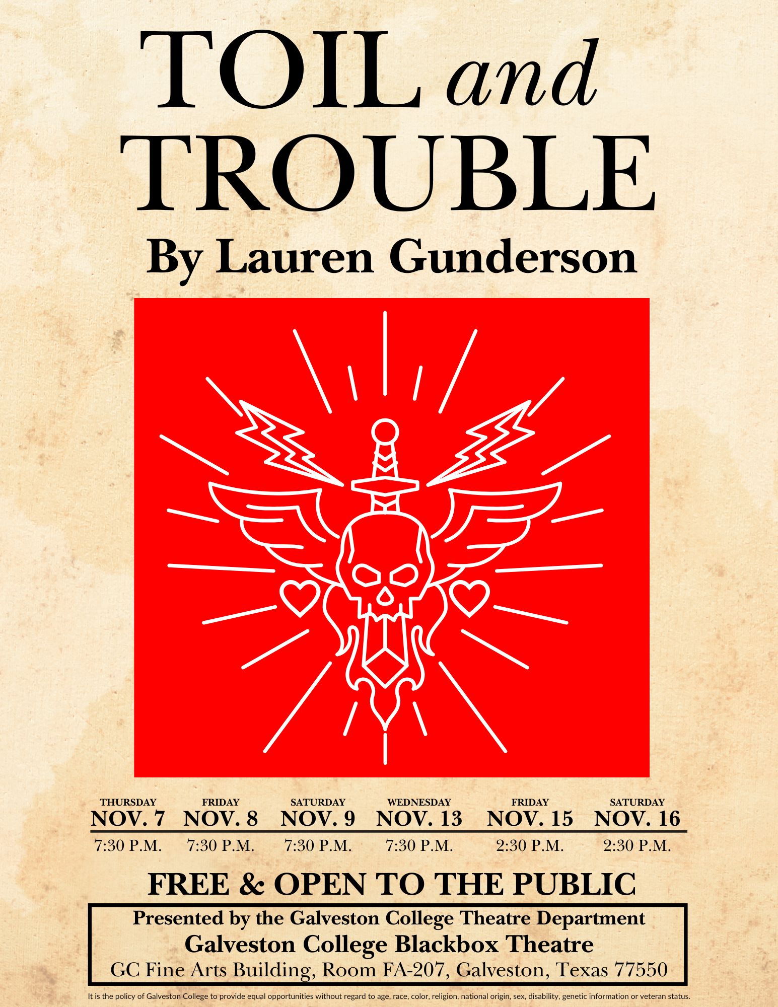 Toil & Trouble by Lauren Gunderson