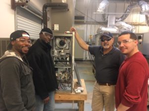 HVAC students at Galveston College